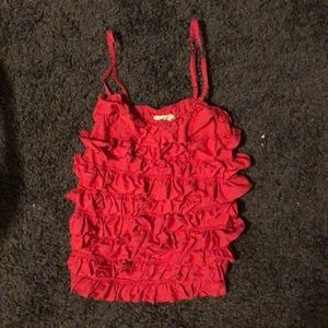 Ruffled tank top